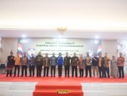 Pisah Sambut Kapolres Pesawaran, AKBP Maya Henny Serahkan Tongkat Komando kepada AKBP Heri Sulistyo