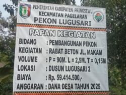 Pemerintah Pekon Lugu Sari Bangun Jalan Rabat Beton, Prioritaskan Akses Warga ke TPU dan Permukiman