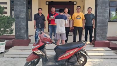 Tempo Satu Jam, Polsek Talang Padang dan Warga Tangkap Pelaku Curanmor