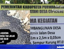 Diduga Perkaya Diri, Proyek Jalan Desa Cipicung Sukatani Disoal Warga