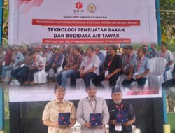 BRIN Gelar Penyuluhan Pembuatan Pakan dan Budidaya Ikan Air Tawar di Tanggamus