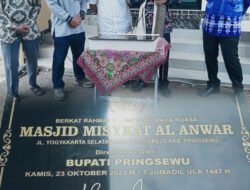 Bupati Pringsewu Resmikan Masjid Misykat Al-Anwar dan Buka Misykat Competition 2025