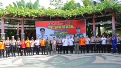 Polres Tanggamus Gelar Apel Siaga dan Simulasi Tanggap Bencana Hidrometeorologi
